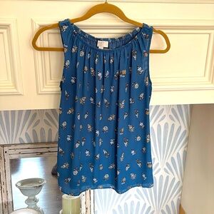 Loft mixed media top, sz petite small.